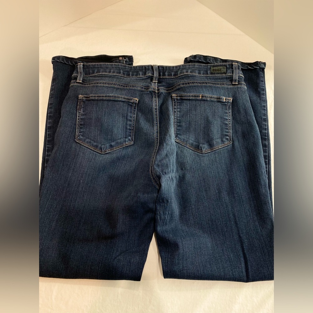 PAIGE Dark Blue Flare & Wide Leg Jeans